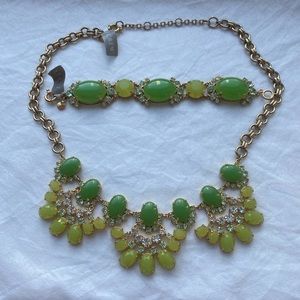 JCrew Statement necklace and matching bracelet